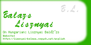 balazs lisznyai business card